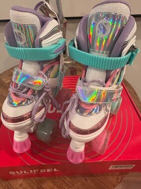 Sulifeel Rainbow Unicorn Roller Skates